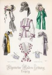 「Allgemeine Moden-Zeitung」、ライプツィヒ、1872年のファッションプレート